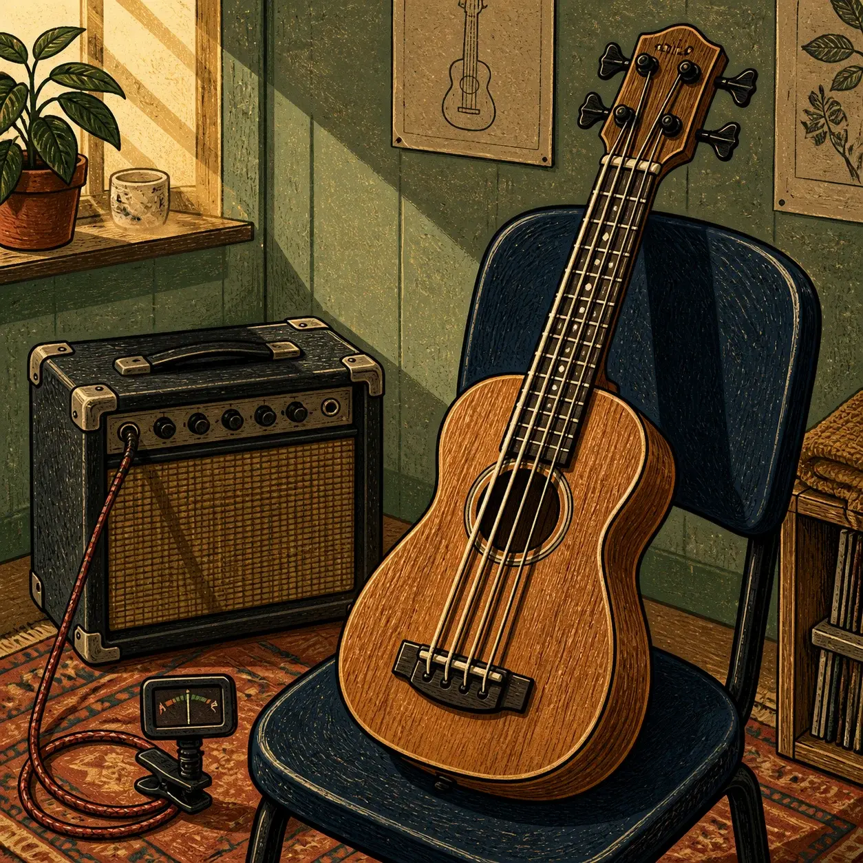 U-Bass Tuning (E A D G): Notes, Hz & Tuner